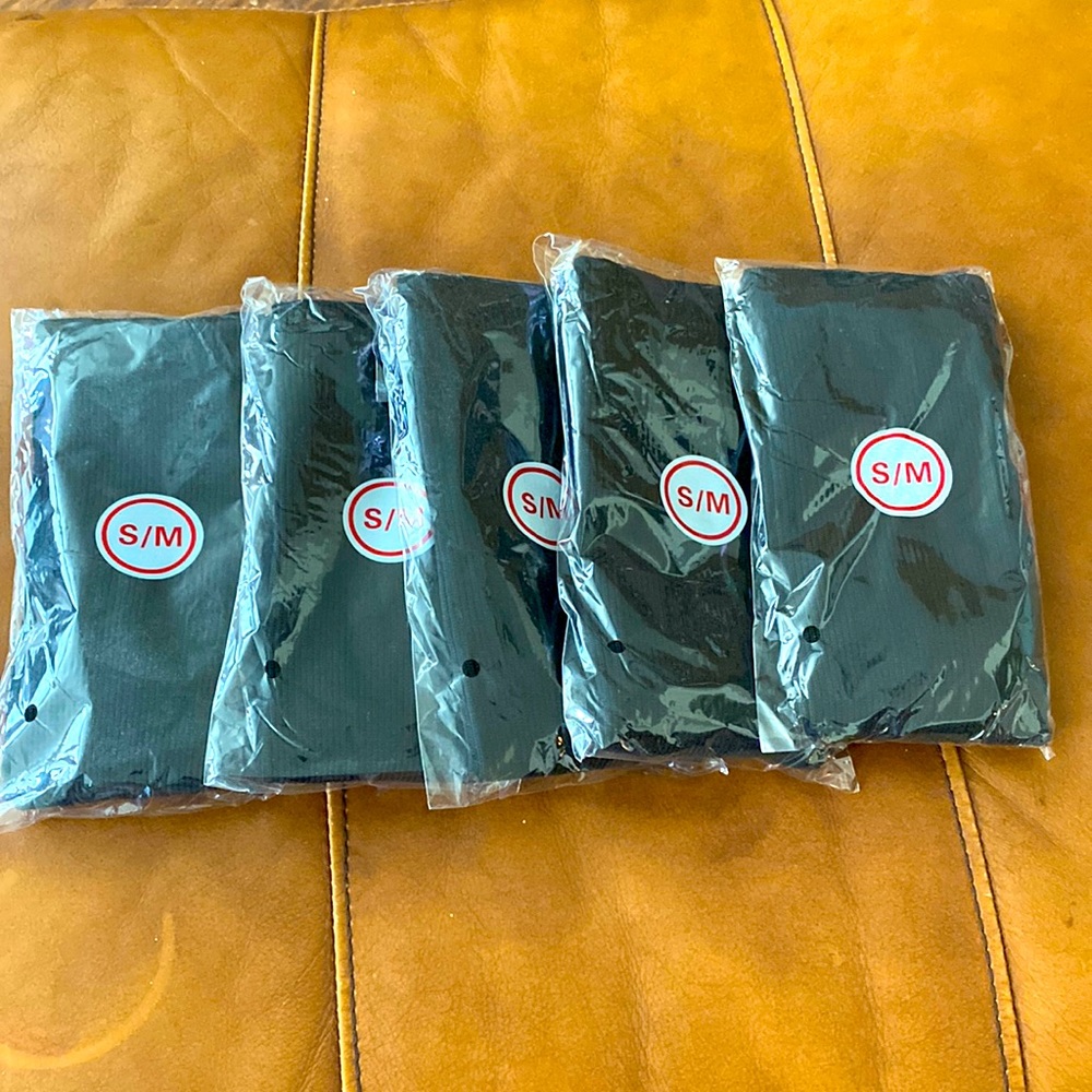 Black compression socks, size S-M; knee-high